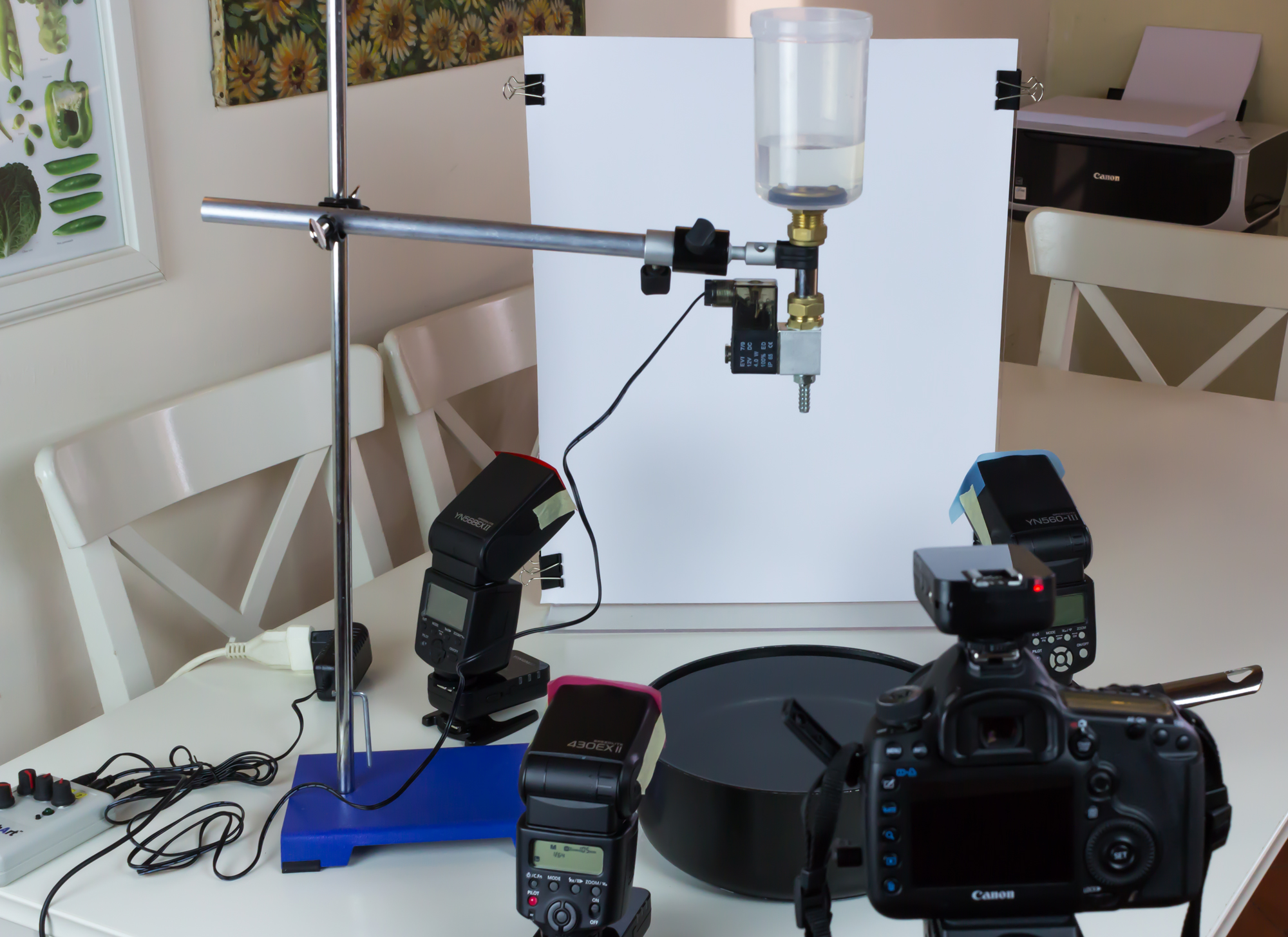 Water Drop Photography Setup