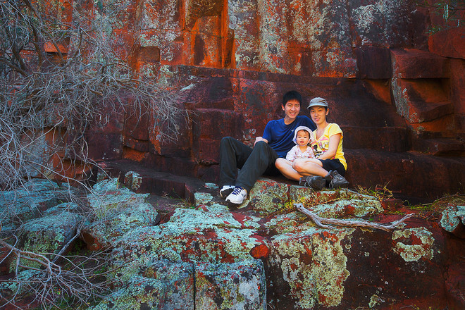 Photographer couple Dylan Toh and Marianne Lim with their baby