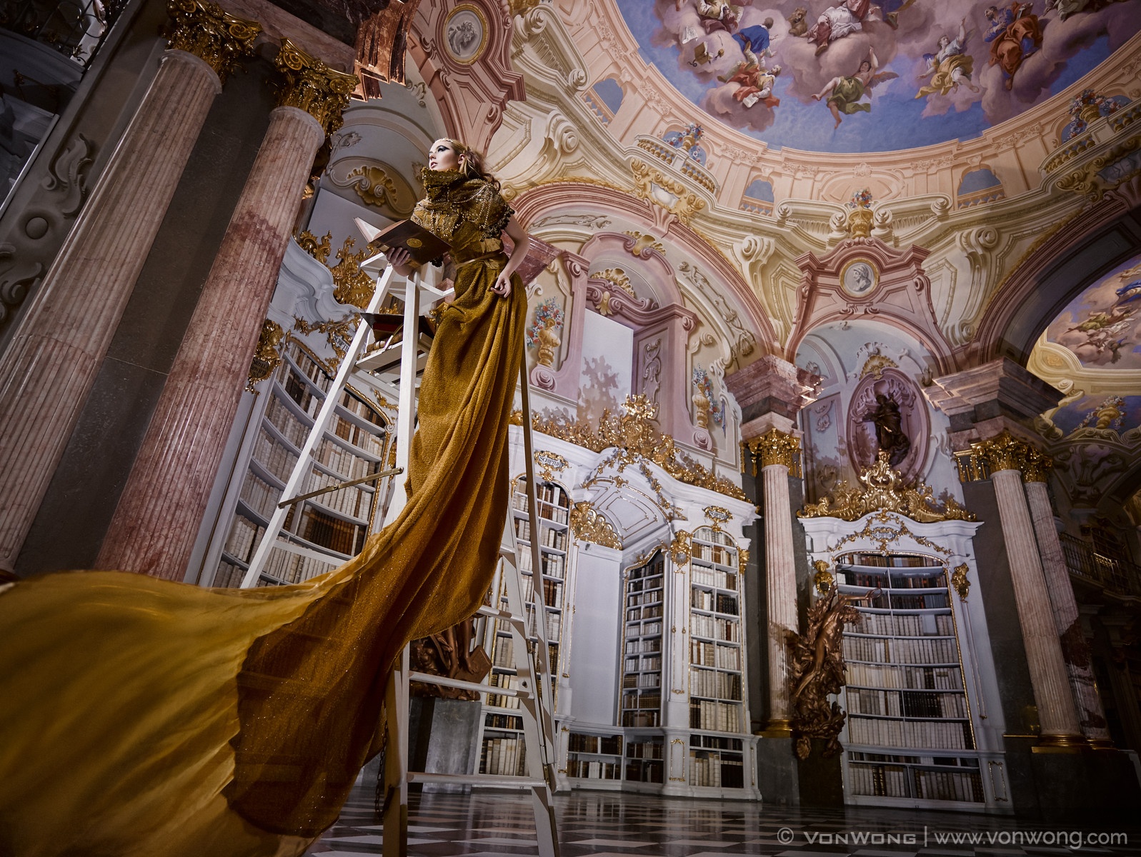 Dream Come True: A Fairytale Photo Shoot in the Oldest Monastic Library on Earth