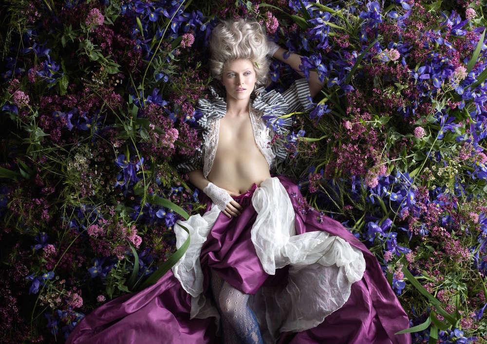 Playfully Sensual Rococo Portraits Captured In-Studio with Thousands of Real Flowers (NSFW)