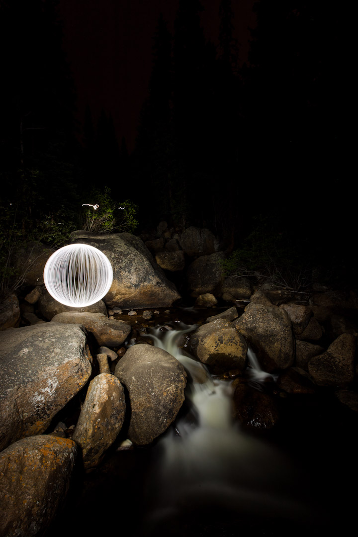 night light painting photography