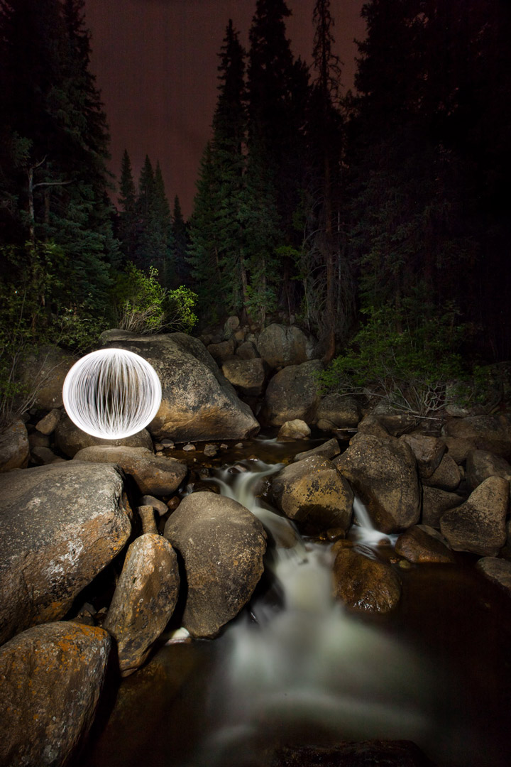 light painting landscape photography