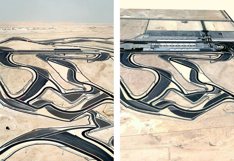 Andreas Gursky, Bahrein (composite image and original capture)