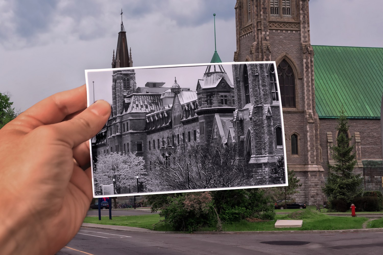 How to Fake a 'Past Vs. Present' Picture-in-Picture Photo