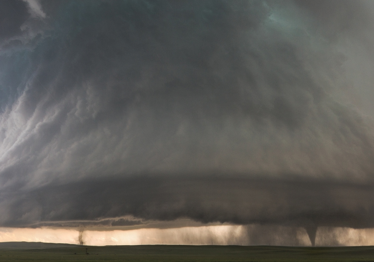 Sister Tornados Under Supercell // Simla, Colorado