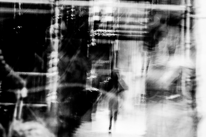 Abstract street photography -And she walked away