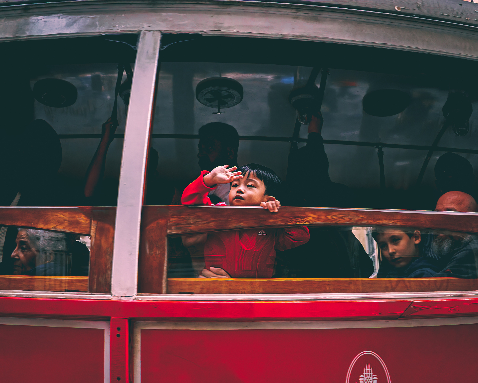 Little Traveler On The Red Tram by Cenk Salfur